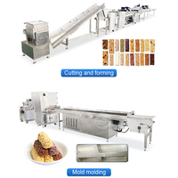 Machine automatique de fabrication de barres chocolatées nougat aux arachides Machine de découpe de bonbons au sésame Ligne de production de barres d'avoine
