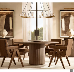 Pauillac Tuyến Tính Đèn Chùm 60 "Hình Nón Vải Thủy Tinh Bìa Pháp Mặt Dây Chuyền Đèn, Hiện Đại Và Đơn Giản Tùy Chỉnh Sống Ăn Uống - Product Image 5