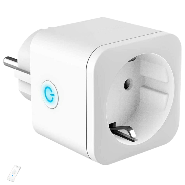EU Standard 16A/20A Smart Mini Plug Socket Tuya App WiFi & Zigbee Network ABS Material with Metering Function UK Plug Standard