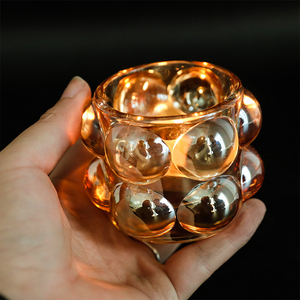 นอร์ดิกแก้วคริสตัลขนาดเล็กฟองเชิงเทียนโคมไฟเทียนขวดสำหรับสาวน่ารักของขวัญวันเกิดเครื่องประดับ - Product Image 4