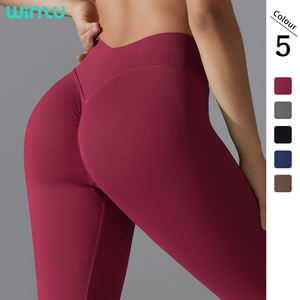 Set da palestra sportivi con scollo a U personalizzato In Nylon traspirante da Yoga set di reggiseno integrato con fodera In Spandex - Product Image 5