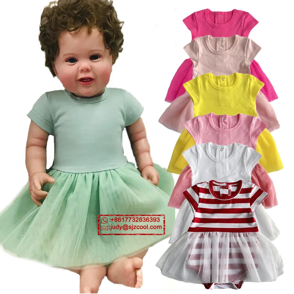 Custom baby girls rompers newborn lace baby girls party dress frocks design princess cotton baby rompers with mesh tutu skirt