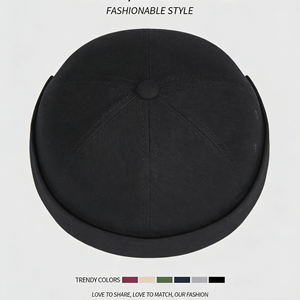 Cappello Docker Vintage Beige in Poliestere Unisex Casual Streetwear Traspirante con Ricamo in Tessuto e Design con Lettere - Product Image 4