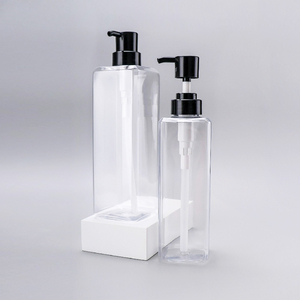 300 500 750Ml Sang Trọng Rỗng Dầu Gội Đầu Và Điều Hòa Chai Rỗng Hình Vuông Pet Nhựa Cơ Thể Rửa Chai Với Bơm - Product Image 4