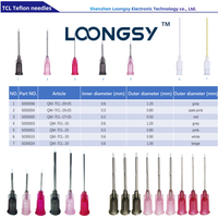 TCL-Te Flon Aiguille Pointe 1/2 ''1'' 1.5 Pouces 20G 25G 27G 13MM 20-27 Gauge Anti-rayures Séchage Instantané Colle Aiguille De Distribution