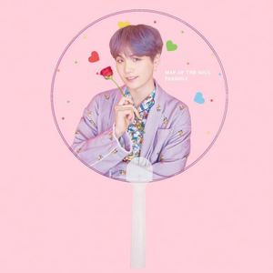 Wholesale Cheap Excellent Custom Print logo Transparent <b>Gift</b> Cartoon Circle Pvc Star Hand Double Side Advertisement Fan - Product Image 5