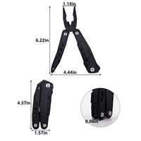 Couteau de poche multifonction 8-en-1 Homeyee de haute qualité, pliable, en acier inoxydable avec poignée en aluminium, idéal pour le bricolage (OEM)
