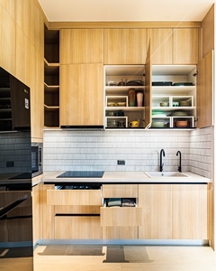 Multiuso Mini angolo cottura modulare in acciaio inox armadi a muro da cucina con frigo e fornelli e lavello <span class=keywords><strong>per</strong></span> uso domestico - Product Image 4