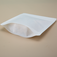 Doypack biodégradable compostable structure composite insert inférieur PLA papier joint sac collation haricot nourriture sèche fermeture éclair debout pochette