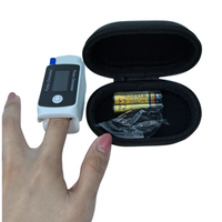 Oxymètre de pouls du bout des doigts rechargeable de marque personnalisée en usine Conception de résistance CE Coque rigide Eva Stockage en toute sécurité Voyage Étanche