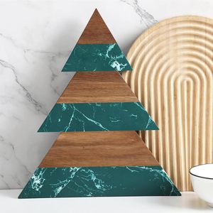 Bandeja para Cortar Charcutería, Diseño Elegante, Ecológica, Duradera, de Mármol Verde y Madera de <span class=keywords><strong>Acacia</strong></span>, en Forma de Árbol de Navidad, 1.5 cm de Grosor, para Queso - Product Image 1
