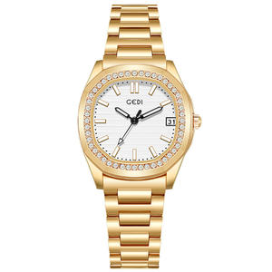 Nuevo reloj de mujer elegante con diamantes, calendario, acero inoxidable, resistente al agua, reloj de cuarzo. - Product Image 6
