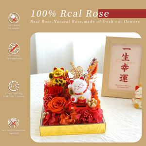 กล่องดอกไม้เซรามิกรู<span class=keywords><strong>ป</strong></span>แมวน่ารักแบบกำหนดเองได้สำหรับขายส่ง เหมาะเ<span class=keywords><strong>ป</strong></span>็นของขวัญปีใหม่ พร้อมดอกกุหลาบคงสภาพในกล่องอะคริลิค - Product Image 4