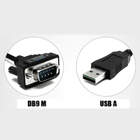Cable Convertidor USB a RS-232 de Alta Calidad, Adaptador COM USB2.0 DB9 de 9 Pines con Blindaje Trenzado para Transmisión de Datos UT-883