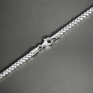 Catena in Argento Sterling 925, Larghezza 2.5mm 3mm 5mm, <span class=keywords><strong>Collana</strong></span> Franco <span class=keywords><strong>Spessa</strong></span> Placcata in <span class=keywords><strong>Oro</strong></span> Rosa e Rodio per Matrimoni, Fidanzamenti e Regali - Product Image 2