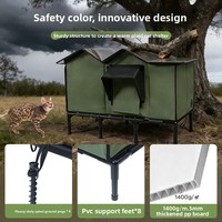Ecologisch verantwoorde, waterdichte, geïsoleerde kattenhuisje, verhoogde dierenhut, winddicht, koudebestendig, vochtbestendig, beschutting voor zwerfkatten