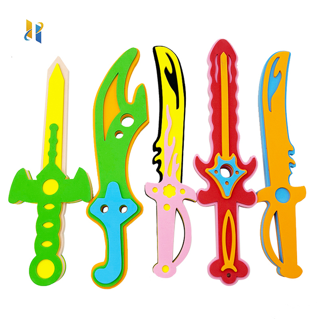 HYH Wholesale Custom Funny Non Toxic Children Eva Material Cheap Toy Sword EVA Foam Sword and Shield Weapon