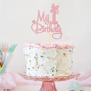 <span class=keywords><strong>D</strong></span>écoration de gâteau de <span class=keywords><strong>premier</strong></span> <span class=keywords><strong>anniversaire</strong></span> rose en gros, fournitures de <span class=keywords><strong>d</strong></span>écoration de fête amusante pour fille pour le <span class=keywords><strong>premier</strong></span> <span class=keywords><strong>anniversaire</strong></span> - Product Image 6