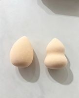 Lot de 2 éponges de maquillage en forme de goutte d'eau et de gourde, douces, sans latex, utilisation humide et sèche, avec boîte cadeau OEM