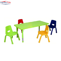 Ensemble table et chaises en bois de style Montessori pour la maternelle, meubles préscolaires sûrs et non toxiques pour les garderies et les salles de jeux