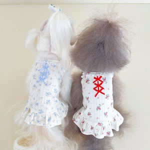 Ropa <span class=keywords><strong>de</strong></span> Verano para Perros, Falda Floral, Vestido con Tirantes <span class=keywords><strong>de</strong></span> Encaje Floral, Ropa para Perros para Primavera y Verano - Product Image 2