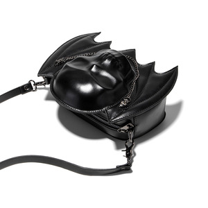 Bolsos de lujo para mujer, Punk, diseño creativo de murciélago, cabeza de Calavera, hombro, cuero <span class=keywords><strong>Diagonal</strong></span>, bolso cruzado para ataúd, Halloween - Product Image 4