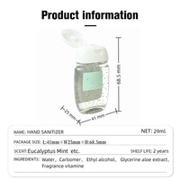 Bouteilles de gel désinfectant pour les mains sans rinçage de 29 ml, personnalisées et transfrontalières – Usage domestique portable, désinfection rapide et pratique