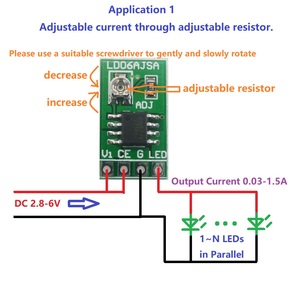30-1500MA Adjustable Constant Current LED Driver DC 3.3V 3.7V 4.2V 5V <strong>PWM</strong> <strong>Control</strong> <strong>Board</strong> Buck Power module - Product Image 3