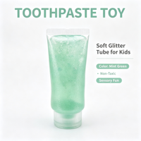Jouet à presser en forme de dentifrice fluide 2026, créatif, relaxant, anti-stress, compressible, moulable, transparent, rebondissant, thermoplastique