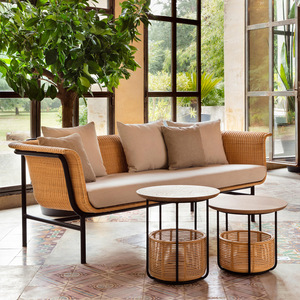 Ensemble de salon de jardin en aluminium et corde, idéal pour villa, collection de meubles d'extérieur, canapé sectionnel, vente chaude - Product Image 2