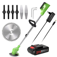 Tondeuse à gazon domestique alimentée par batterie au Lithium 24V Petite tondeuse à gazon électrique Portable Rechargeable Machine d'élagage de jardin DIY
