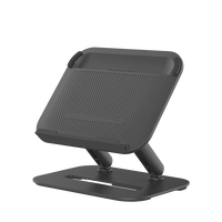 Support pliable en plastique pour ordinateur portable et tablette avec ventilateur intégré, compatible iPad, réglable, moulage privé, ODM, OEM