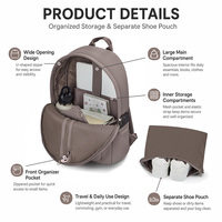 Sac à dos en néoprène imperméable de qualité supérieure pour filles, avec fermeture éclair et bandoulière, idéal pour le quotidien, la gym et le sport, pour femmes.