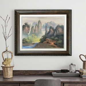 Handmade Trương Gia Giới <span class=keywords><strong>Avatar</strong></span> nông thôn sông phong cảnh tường nghệ thuật bằng đá Sa Thạch Sơn với vải cho trang trí nội thất và trang trí tác phẩm nghệ thuật - Product Image 3