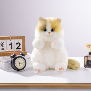 Realistic <b>Cat</b> Shaped Plush <b>Backpack</b> Soft Stuffed Animal Bag With White Straps 31cm-50cm Unisex For Kids - Product Image 6