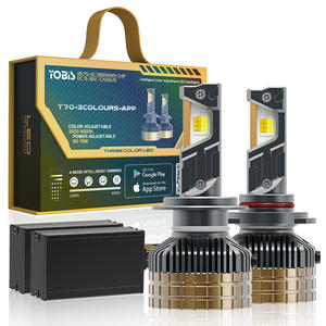 Светодиодные фары YOBIS, вспышка «своими руками», белый + желтый свет, Управление приложениями, 6000K-3000K, автомобильная фара, 150 Вт, 15000LM, H7 H4 H11 LED - Product Image 1