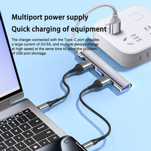 Base <span class=keywords><strong>de</strong></span> Conexión Tipo-C con Carga Inalámbrica, Conector Externo <span class=keywords><strong>para</strong></span> Laptop, Hub Expansor Multifuncional <span class=keywords><strong>de</strong></span> Cuatro Puertos con Múltiples Interfaces <span class=keywords><strong>USB</strong></span> - Product Image 5