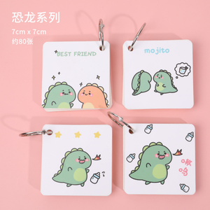 <span class=keywords><strong>O</strong></span> bucle carpeta hoja suelta dibujos animados lindo mini bolsillo Bloc de notas en blanco personalizado - Product Image 6