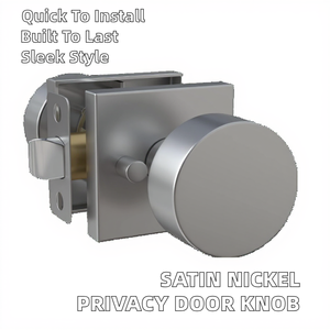 Kenop dan kunci pintu privasi Satin Aloi seng Modern dengan pemasangan mudah untuk pintu kamar mandi Hotel Apartemen - Product Image 2