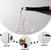 Disque verseur de vin rouge réutilisable le plus vendu, souple, anti-goutte, en feuille d'aluminium