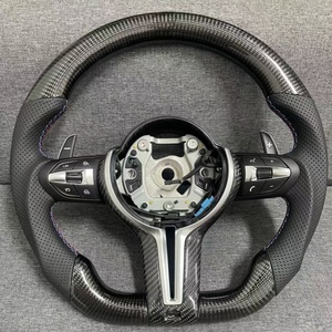 Volante de fibra de carbono real con paletas anchas para <span class=keywords><strong>BMW</strong></span> M3 M4 F80 F82 E90 E91 E60 X5 F15 X6 F16 F10 F30 F32 F36 F60 - Product Image 4