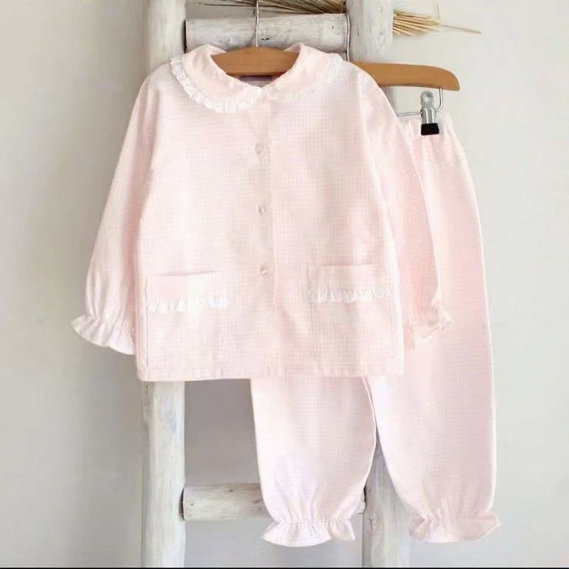 Kids Pyjamas Sets Peter Pan Collar