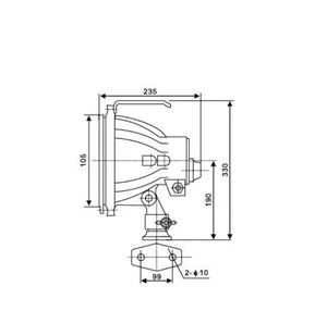 Alluminio G6.35 faretto lampada faretto 2000LM 4500LM nave ricerca caccia salvavita 100W 200W - Product Image 5