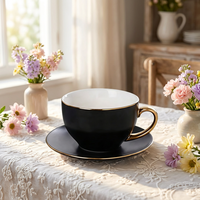 Tasse à thé en céramique personnalisée avec soucoupe, tasse à expresso Phnom Penh, tasse à lait pour le petit-déjeuner, vente en gros, idéale pour un usage domestique
