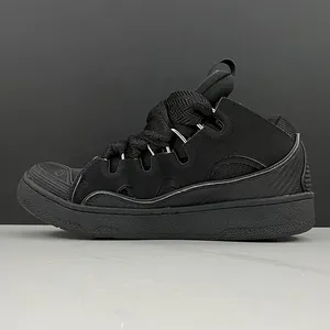 Chaussures de créateur 2025 Curb pour hommes et femmes, baskets en cuir véritable confortables, à <span class=keywords><strong>plateforme</strong></span>, style basketball, embossées, tailles 35-46 - Product Image 3