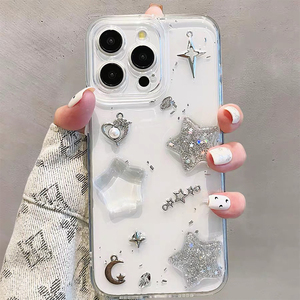 Étui de téléphone portable pour femme en style coréen anti-chute entièrement enveloppé de paillettes transparentes pour <span class=keywords><strong>iPhone</strong></span> <span class=keywords><strong>14</strong></span> 17 <span class=keywords><strong>Pro</strong></span> <span class=keywords><strong>Max</strong></span> 16 13 12 11 - Product Image 4