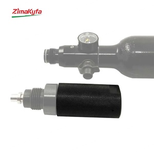 M18x1.5 Female G1/2-14 <b>Threads</b> Aluminum Alloy Black Adapter CO2 HPA Converter Regulator Valve Fittings 0.105kg OEM Customizable - Product Image 6