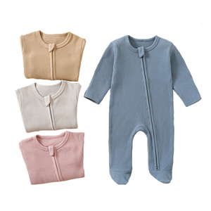 Tute Waffle per bambini in maglia di cotone 2025 invernale - Product Image 1