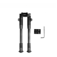 Trépied de chasse extensible 2 en 1 en alliage d'aluminium métallique de 6 à 9 pouces, 20 mm, pour l'entraînement