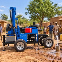 Machine de forage de puits d'eau à utilisation facile, machine de forage de forages aquatiques, machine de forage d'eau 100m 200m 300m CE ISO